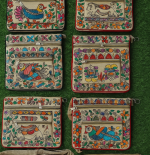 Fine Cross Bag with Authentic Madhubani Painting for Women, Casual, Travel, Beach and Party, Tredy Stylish Handmade stylish Cross bag  Handicraft Mini bag - Image 3