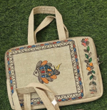 Handcrafted Laptop Bags with Authentic Madhubani Paintings, Tredy Stylish Handmade Laptop bag  Handicraft Mini bag - Image 3