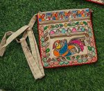 Fine Cross Bag with Authentic Madhubani Painting for Women, Casual, Travel, Beach and Party, Tredy Stylish Handmade stylish Cross bag  Handicraft Mini bag - Image 6