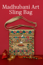 Fine Cross Bag with Authentic Madhubani Painting for Women, Casual, Travel, Beach and Party, Tredy Stylish Handmade stylish Cross bag  Handicraft Mini bag - Image 10